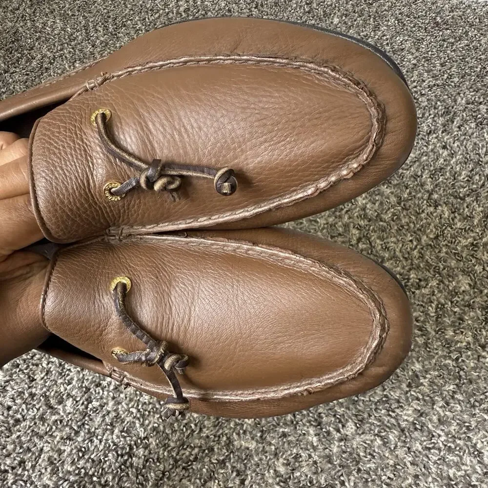 Sperry Top-Sider Men 11.5 M Brown Leather Gold Cup Driving Comfort Loafers Shoe